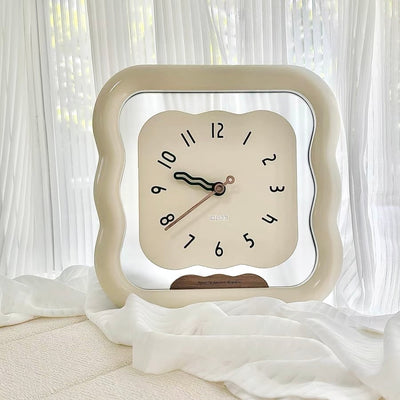 Square Wave Clear Clock  Wall Clock
