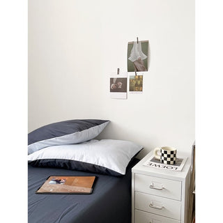 Blue Two-Tone Solid Color Duvet Cover Set
