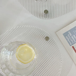 Legged Striped Acrylic Tray