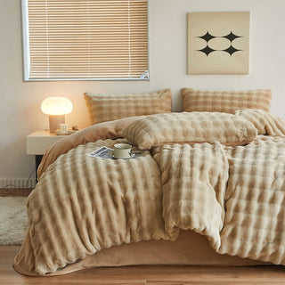 Fluffy and soft duvet cover set bed cover bedding cover