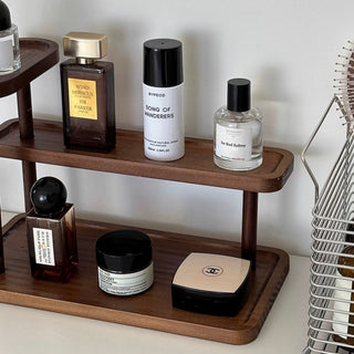 Wood Multi-tiered Storage Display Rack Perfume Storage Cosmetics Storage