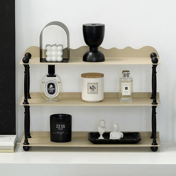 Iron Wave Three-Tier Storage Display Rack