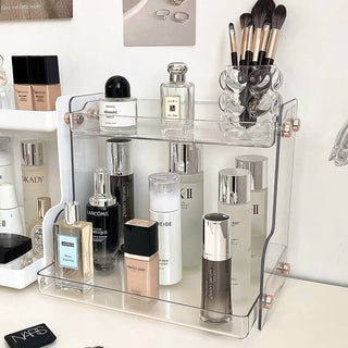 Acrylic Two-Tier Lightweight Cosmetic Storage Rack