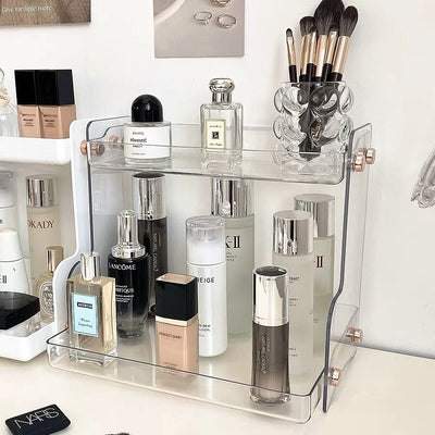 Acrylic Two-Tier Lightweight Cosmetic Storage Rack