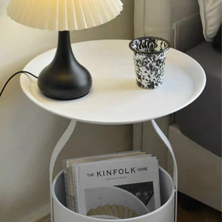 Iron Round Storage Side Table
