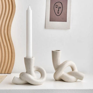 Knot Design Ceramic Candle Holder