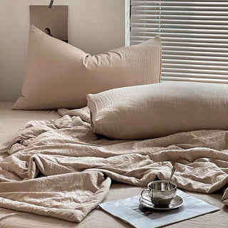 Summer Quilt Set Plain Summer Quilt Duvet Cover Set  2 Sizes