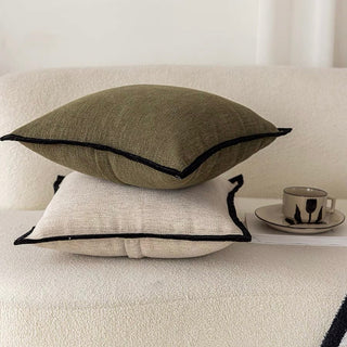 Piping Linen-like Cushion Cover  45 x 45 cm