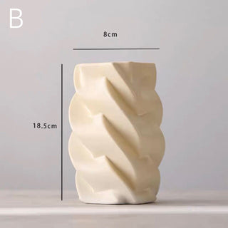 Twisted Ceramic Flower Vase