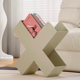 X-shaped Iron Magazine Rack Storage Book Stand