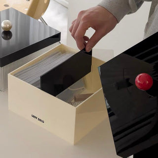 Pearl Square Storage Box with Lidin  Small Item Organizer