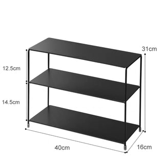 Iron Simple Three-Tier Display Rack Black