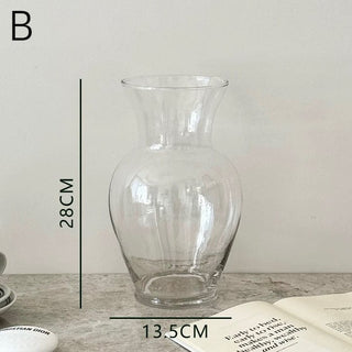 Clear Glass Simple Flower Vase