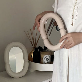 Oval Chubby Frame Mirror   Wall-mounted Tabletop