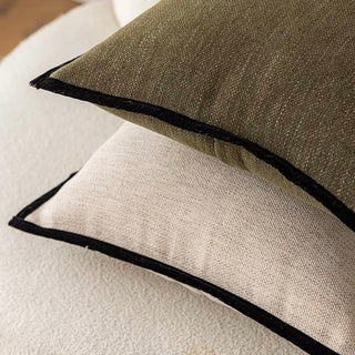 Piping Linen-like Cushion Cover  45 x 45 cm