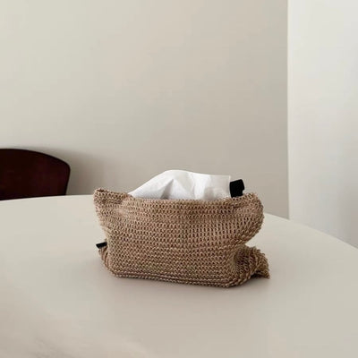 Linen Natural Tissue Case  Tissue Cover Hanging Type