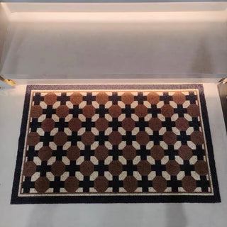 Retro Geometric Pattern Entrance Mat  50 x 80 cm Mud Removal Mat
