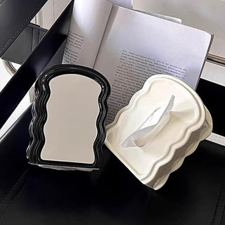 Ceramic Mirror Wave Stand Tissue Case