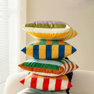 Multicolor Stripe Cushion Cover  45 x 45 cm