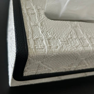 Faux Leather Piping Modern Tissue Case