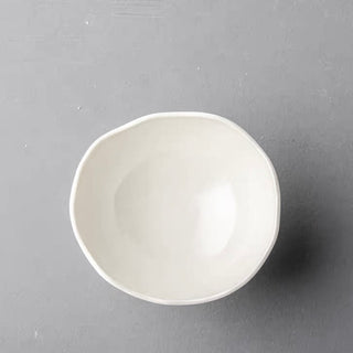 Footed Nuance Ceramic Bowl Tray White