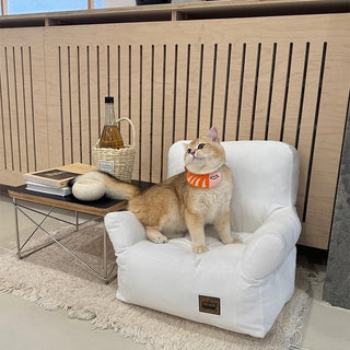 Fluffy Small Plain Pet Sofa for Dogs and Cats Pet Bed Pet Supplies Pet Cushion Washable