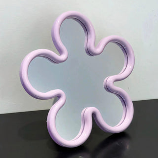 Color Frame Flower Shape Wall Mirror