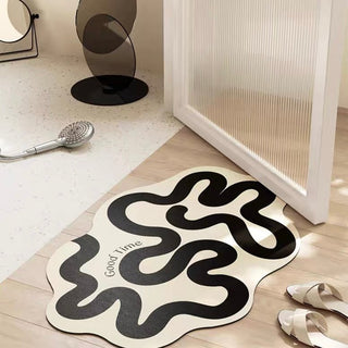 Monochrome Design Bath Mat 53 x 80 cm 4 types  quick-drying