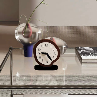 Unique Silhouette Two-Tone Clock Table Clock