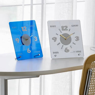 Clear Color Acrylic Square Clock  Table Clock