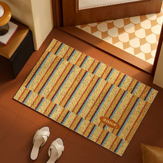 Retro Color Stripe Pattern Entrance Mat 50 x 80 cm Mud Removal