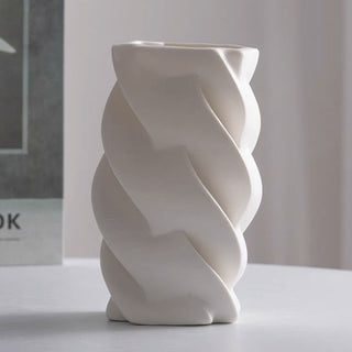 Twisted Ceramic Flower Vase