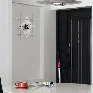 Silver Frame Art Design Clock  Wall Clock