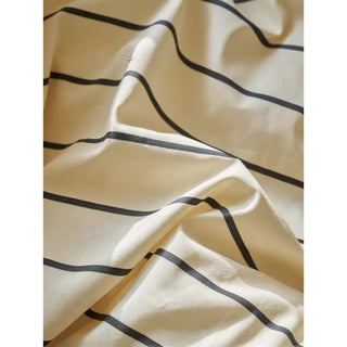 Ivory Black Stripe Duvet Cover Set