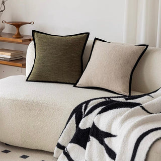Piping Linen-like Cushion Cover  45 x 45 cm