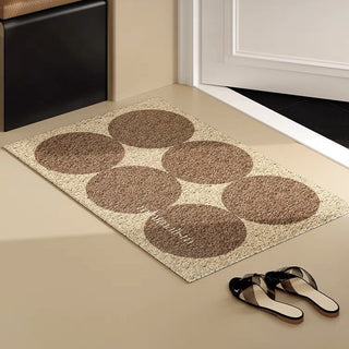 Brown polka dot entrance mat 50x80 mud-removing mat