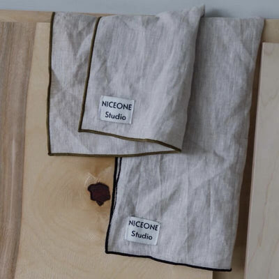 Set of 3 Logo-Printed Linen Kitchen Cloths