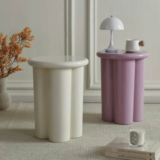 Storage included Compact Colorful Round Side Table  Stool Chair