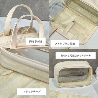 Multifunctional Removable Cosmetic Storage Pouch with Dividers  Makeup Pouch Travel Pouch