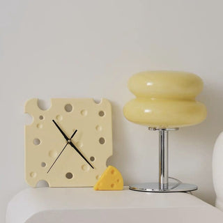 Cheese motif ceramic clockin  wall clock