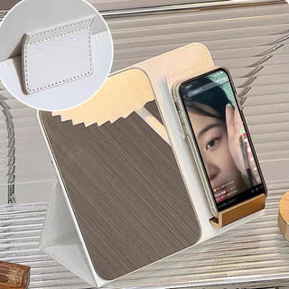 Multifunctional Folding Mirror Smartphone Stand
