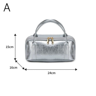 Boston Faux Leather Cosmetic Storage Pouch  Travel Pouch Bag