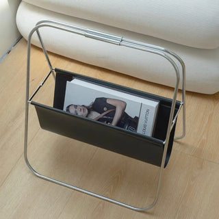 Foldable Faux Leather Magazine Rack Storage
