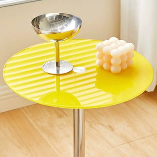 Silver Leg Round Compact Mini Side Table