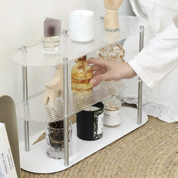Oval Acrylic Tier Display Rack  Storage