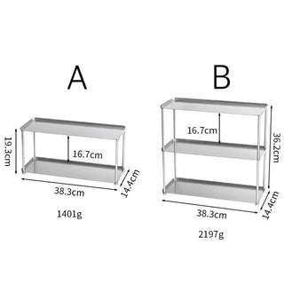 Stainless steel silver cup storage rack two-tiered or three-tiered 2 types