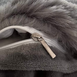 Dark Gray Fluffy and Soft Duvet Cover Set  Bed Cover Bedding Cover