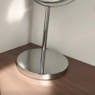 Adjustable Angle Round Tabletop Stand Mirror Silver Mirror