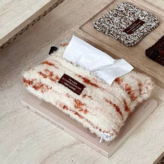 Fluffy Mixed Knit Tissue Case   Hanging Tissue Cover