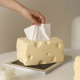 Cheese motif ceramic tissue case